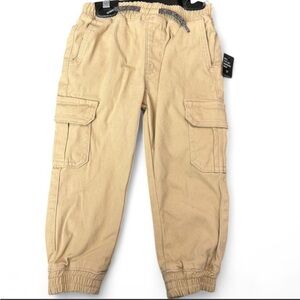 Volcom Boys 2T Frickin Cargo Jogger Pants Khaki NWT Elastic Waist Toddler